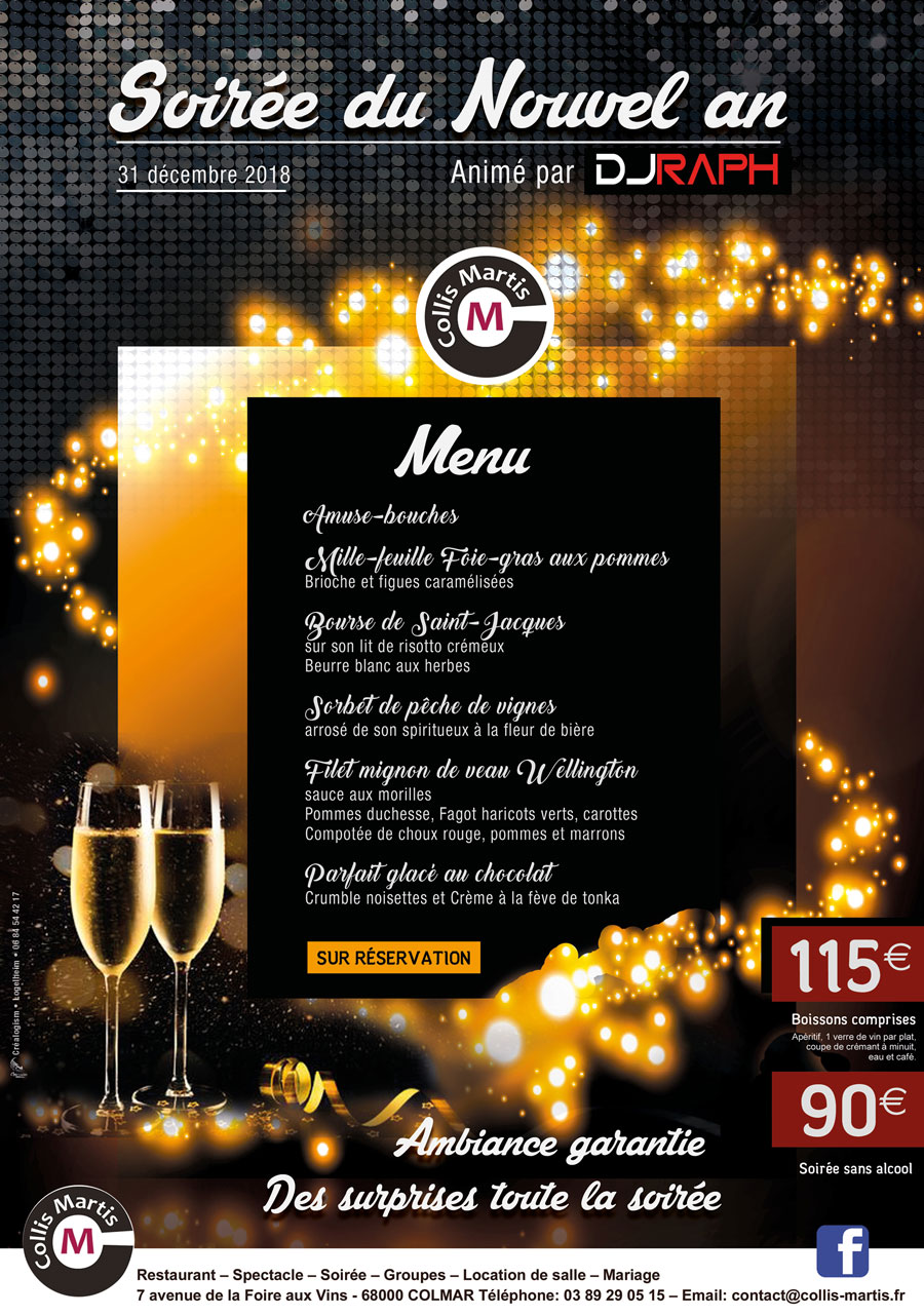 Soirée de Nouvel An 2022 2023 - Collis Martis - Restaurant